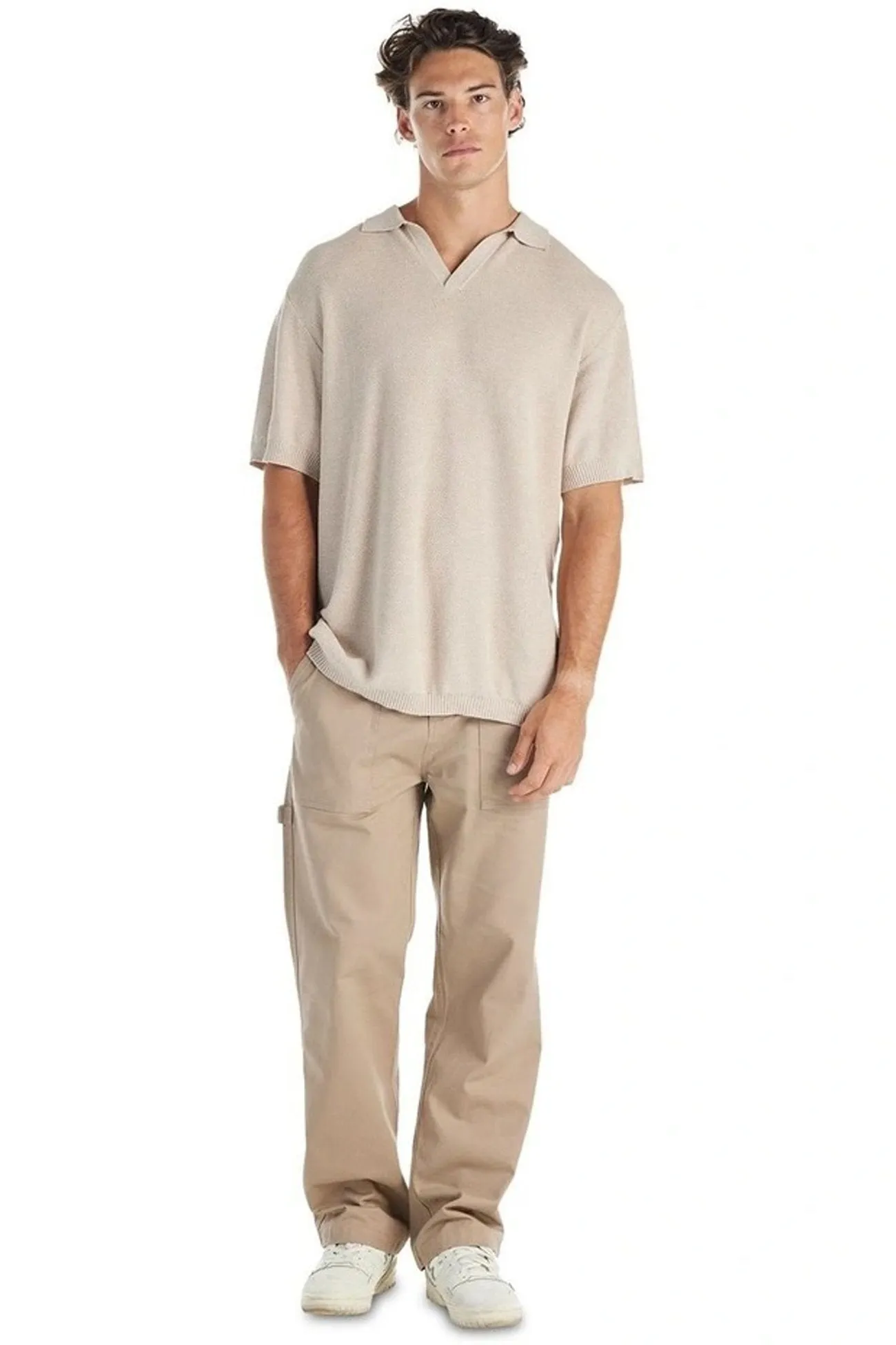 St Tropez Short Sleeve Shirt Oat PuckerFree Surface Breathable Construction
