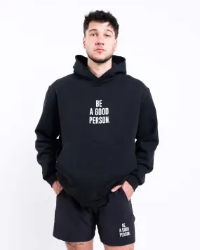 Perfect Fit Urban Night Steady State Pullover Hoodie - Black - lululemon // BE A GOOD PERSON *Pre-Order*