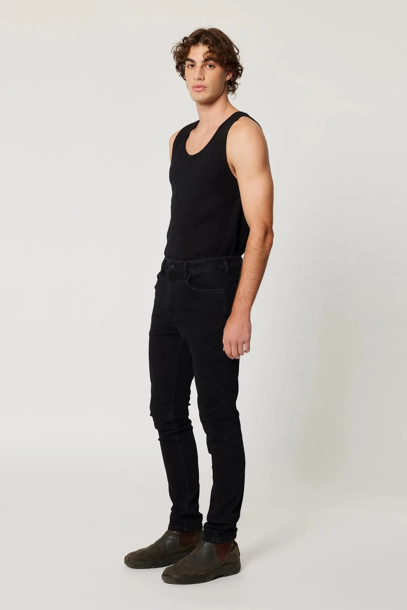 Breathable Waist Tim Slim Jean Black Ice
