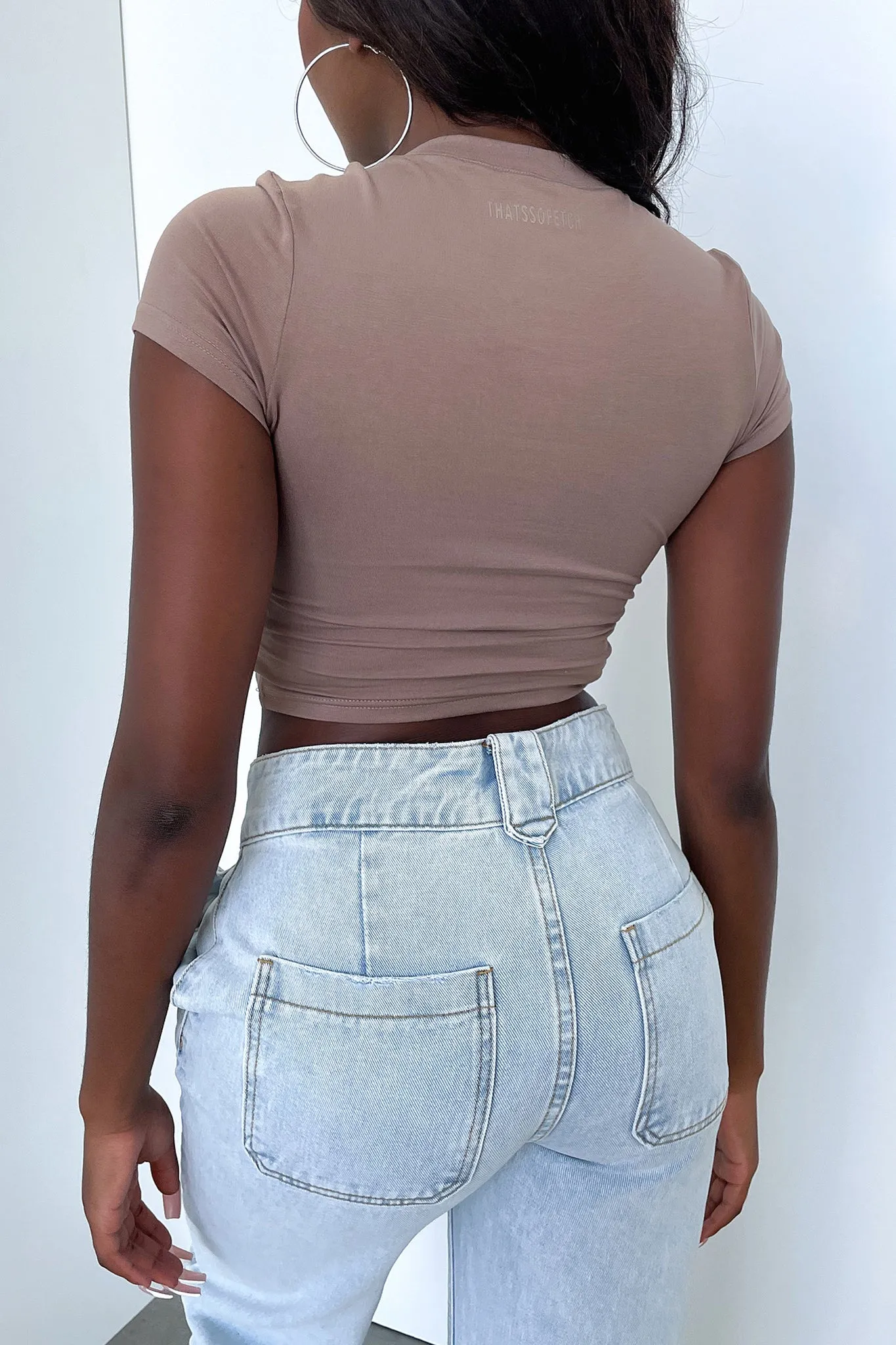 Heathered Texture Lemar Baby Tee - Brown