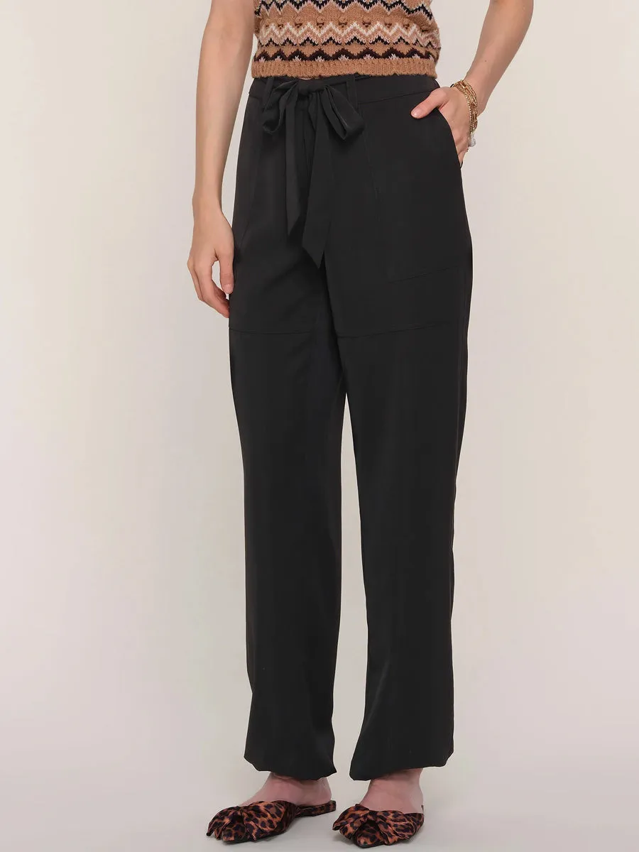 MARSHA PANT - BLACK Soft Brushed Lining