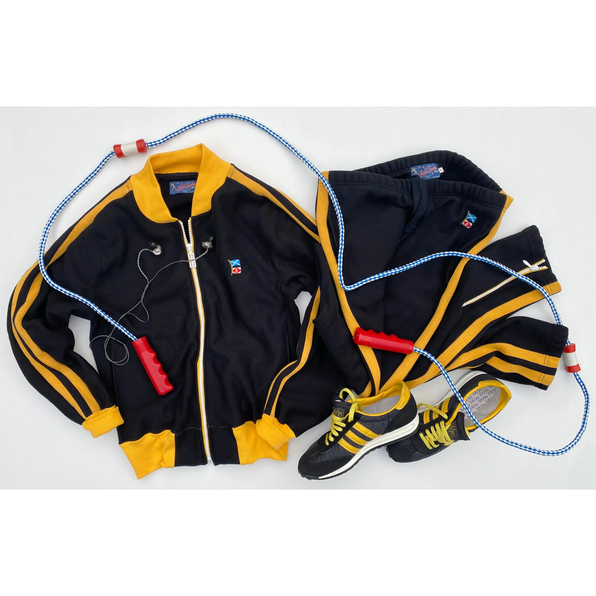 Track Master Jacket - Black/Gold Wool blend Trendy Feel