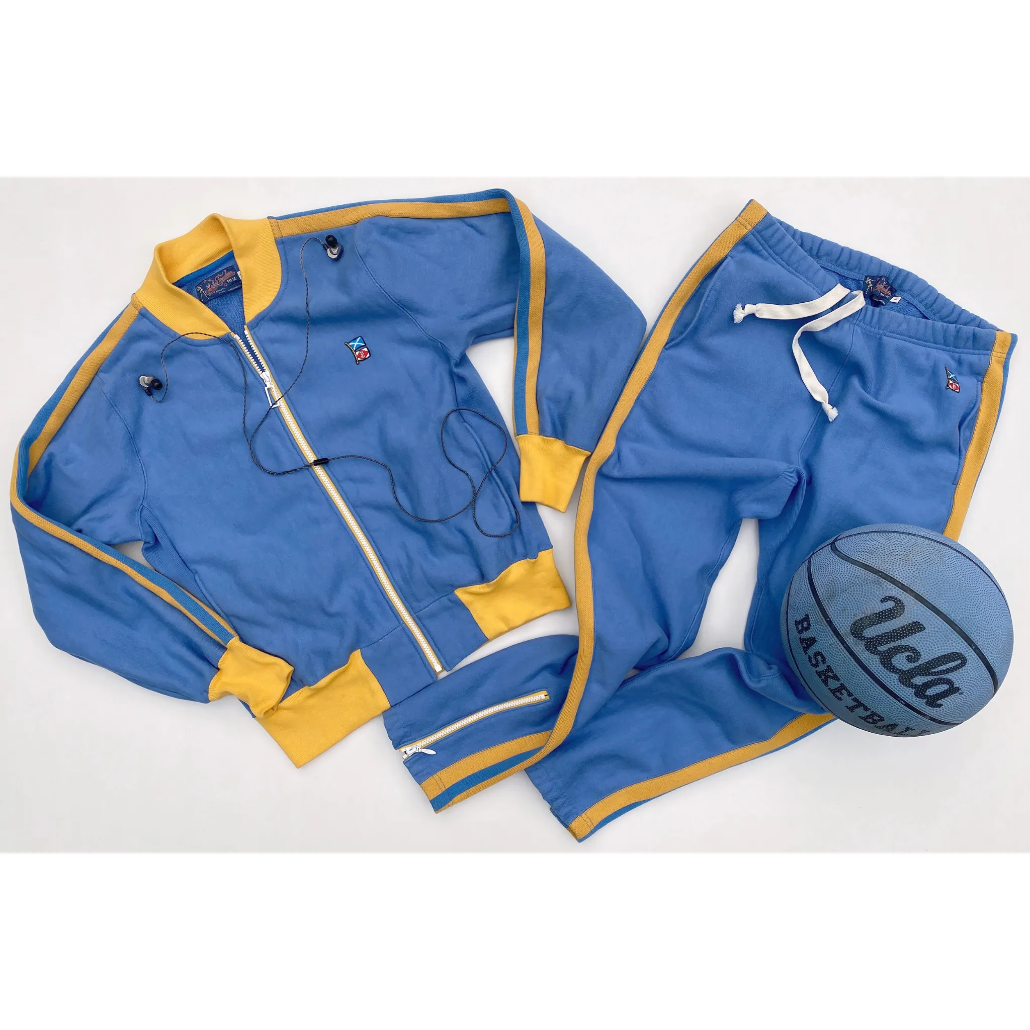 Comfortable Fit Look Track Master Pants - UCLA Blue/Gold