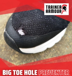 fitness - challenge Asymmetric Cushion Pods TRAINER ARMOUR BIG TOE HOLE PREVENTER WHITE