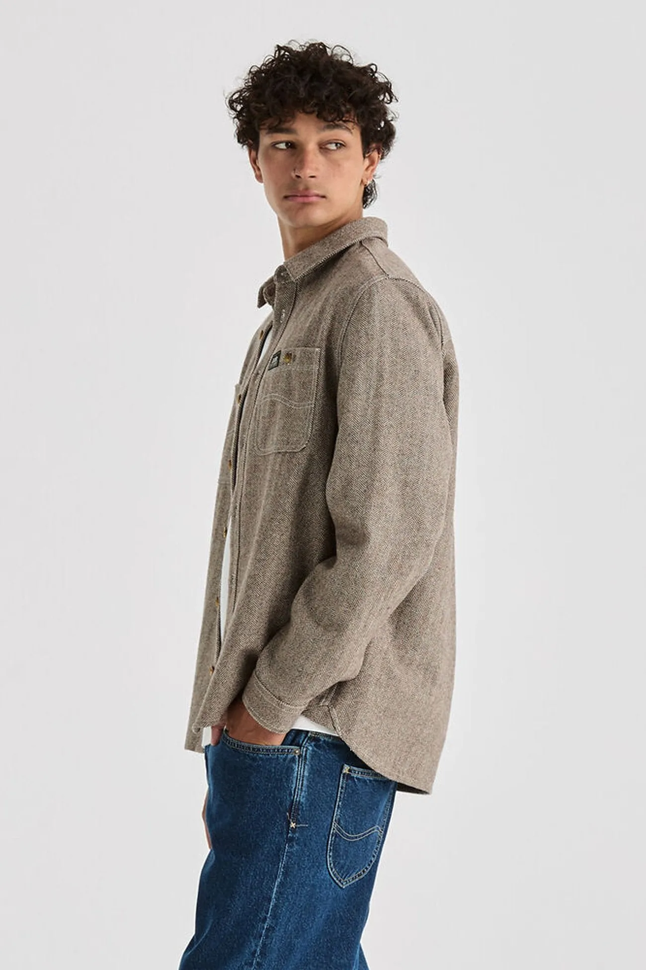 CompressionTechnology Wear Resistant Edge Lee Worker Long Sleeve Shirt Herringbone