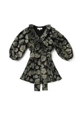 Edgy-Look Fashionable outfit for outings MINI Blanche Dress - Green Rose