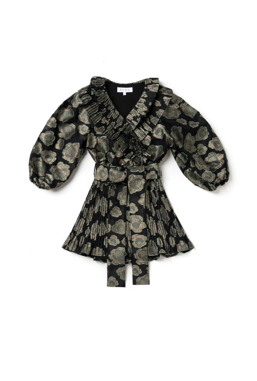 Edgy-Look Fashionable outfit for outings MINI Blanche Dress - Green Rose