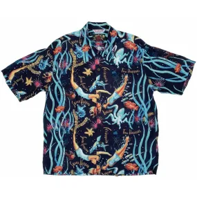 Rock 'N' Roll Shirt "Catalina" - Black Business casual Asymmetrical Cut