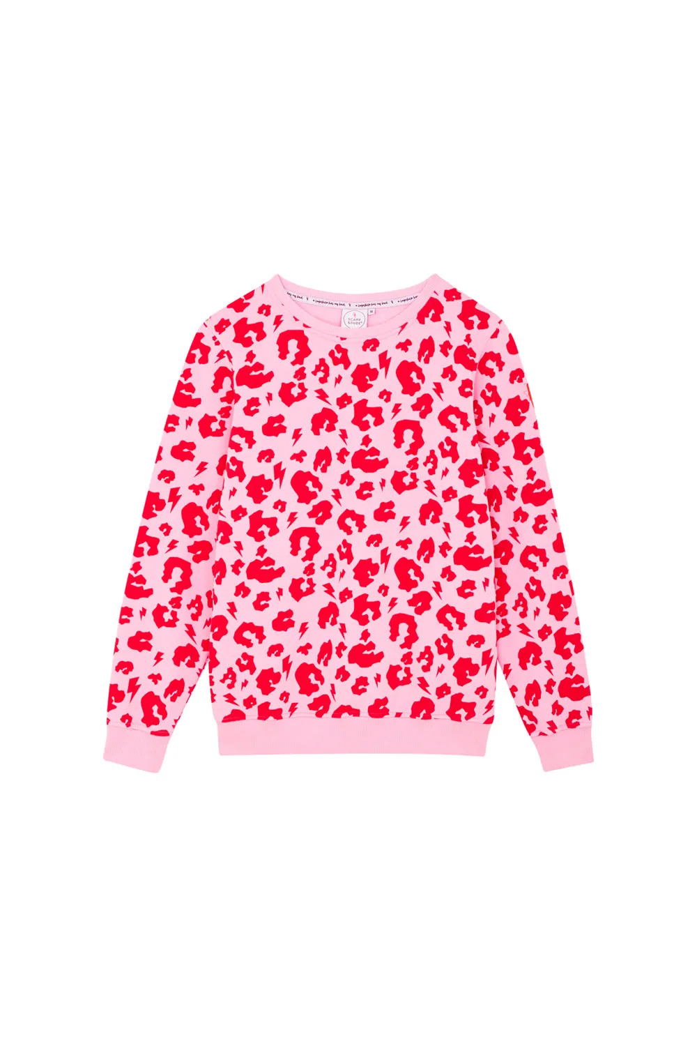 Chill Outfit Pink with Red Leopard Sweatshirt