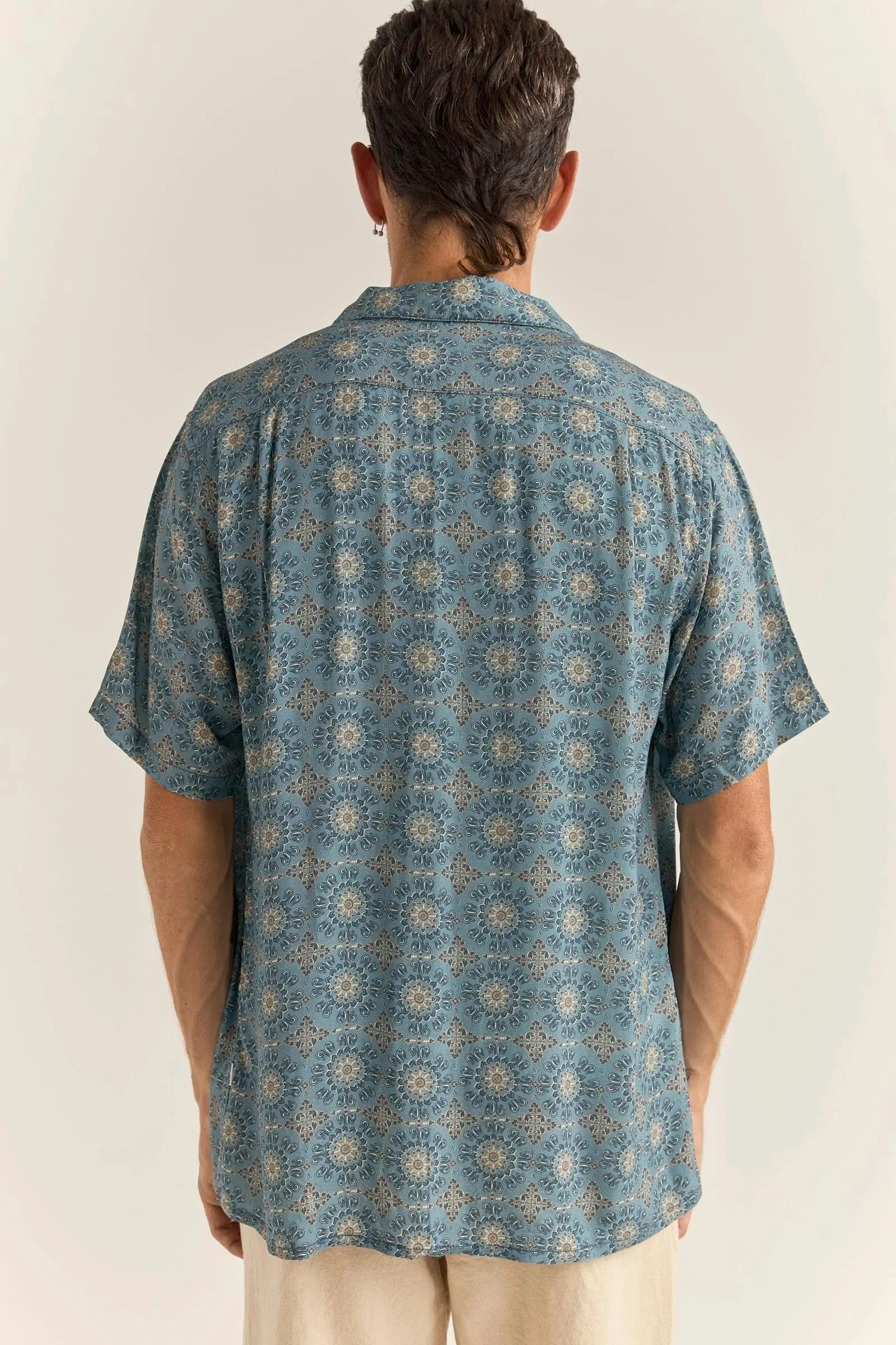 Tulum Short Sleeve Shirt Slate Comfortable Cotton