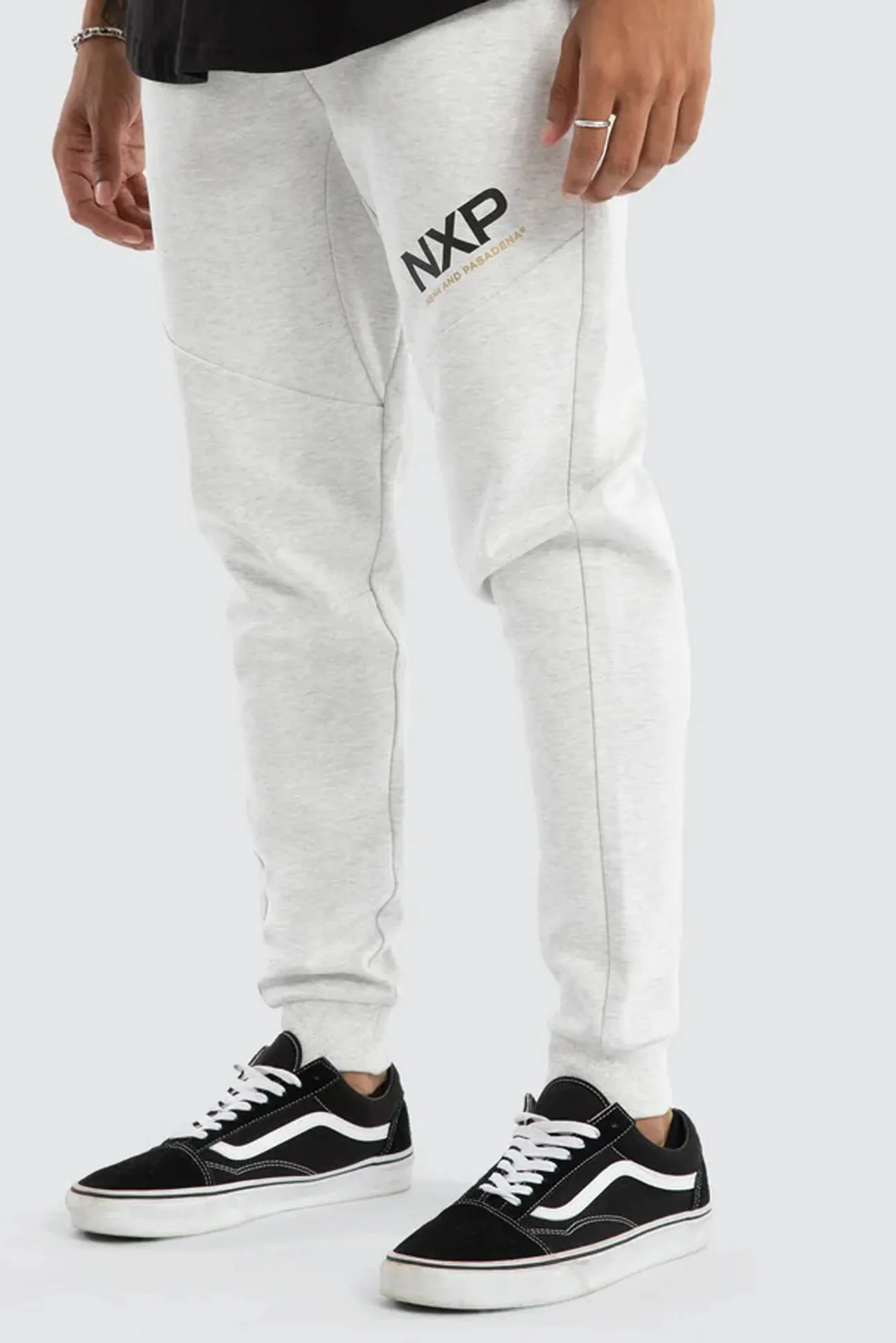Turret Slim Trackpant Grey Marle Sustainable Fabric Basic Style