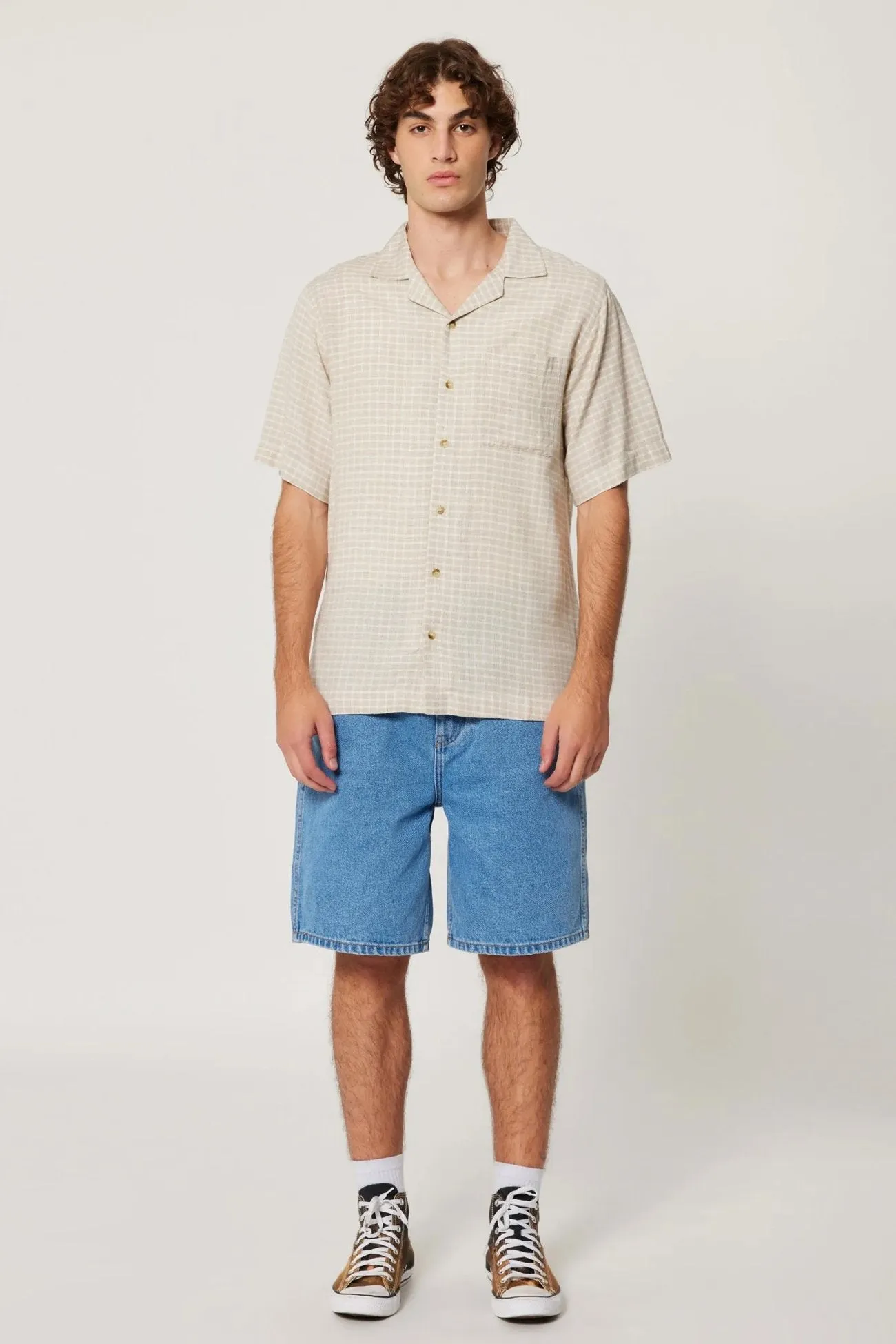 Relaxed Look Bowler Check Shirt Natural Check