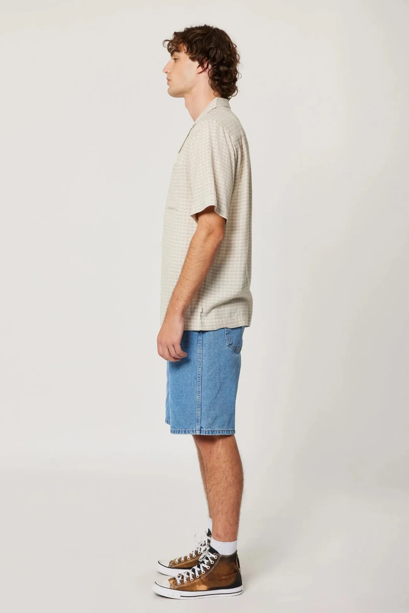 Bowler Check Shirt Natural Check Comfortable Style