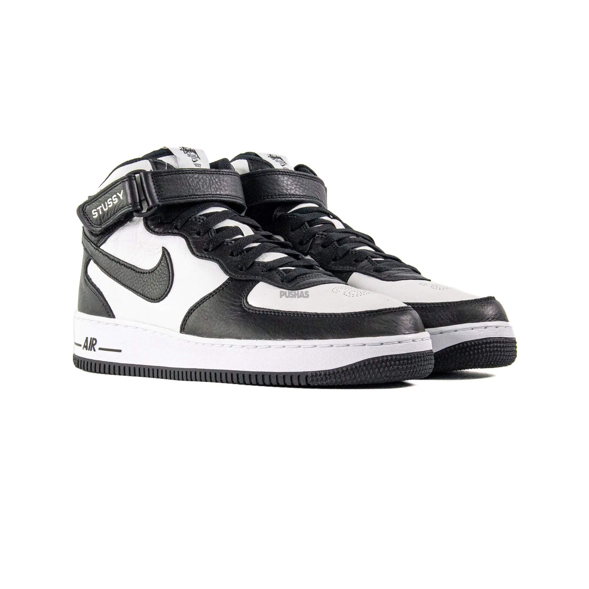 Nike Air Force 1 Mid Stussy 'Light Bone Black' (2022) Functional Flex
