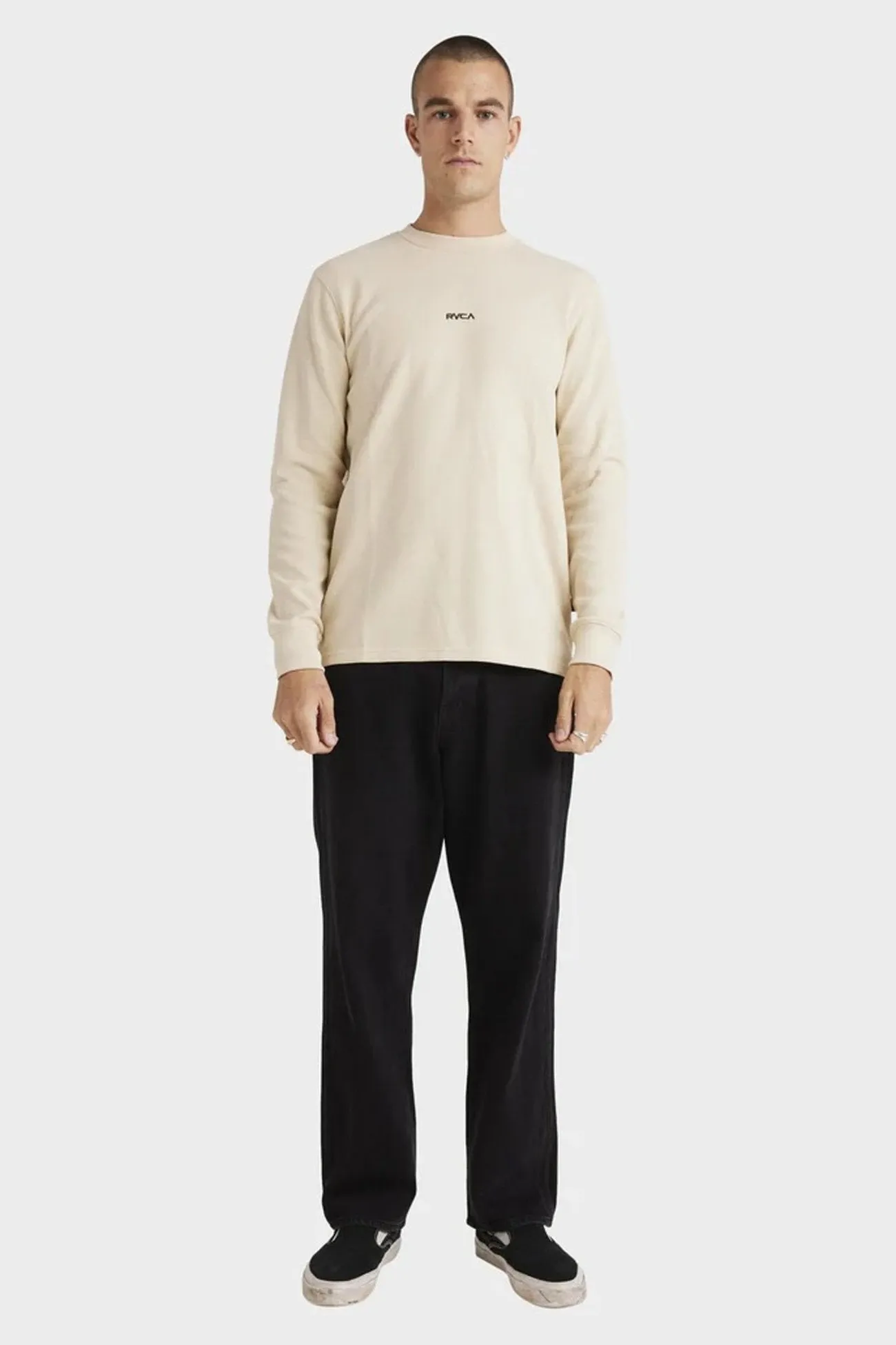 Smooth Stitching Union Waffle Long Sleeve Natural