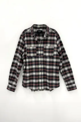 Unknown Long Sleeve Shirt Asphalt Check EcoFriendly Manufacturing Wind Resistant Fabric