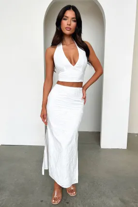 Runway Inspired Fresh Look Nerissa Maxi Skirt - White