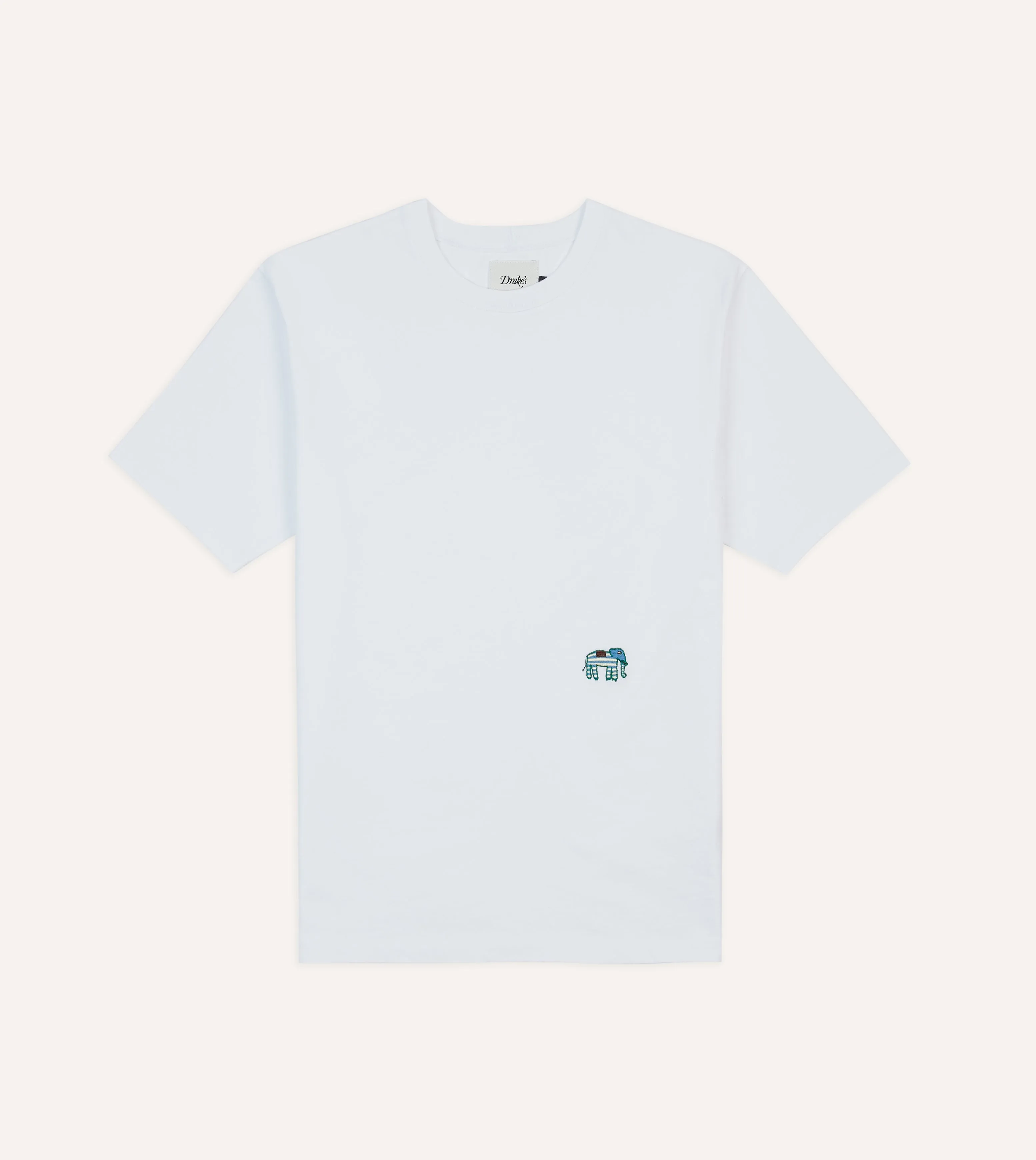 White Elephant Embroidered Crew Neck Hiking T-Shirt Effortless Fashion