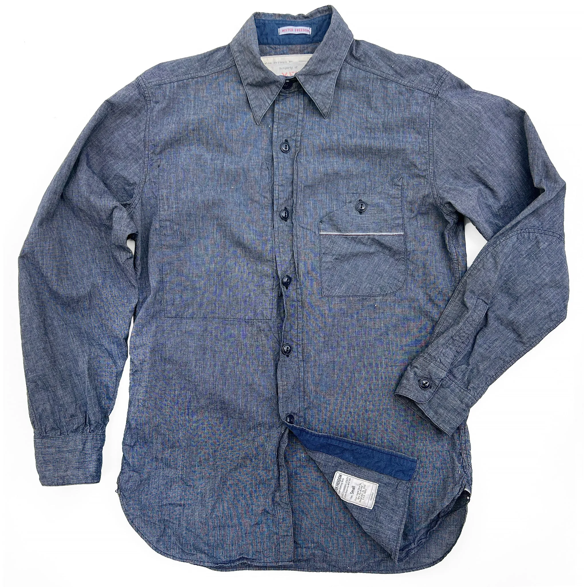Statement Maker Petite Cut Utility Chambray - Blue - Warehouse