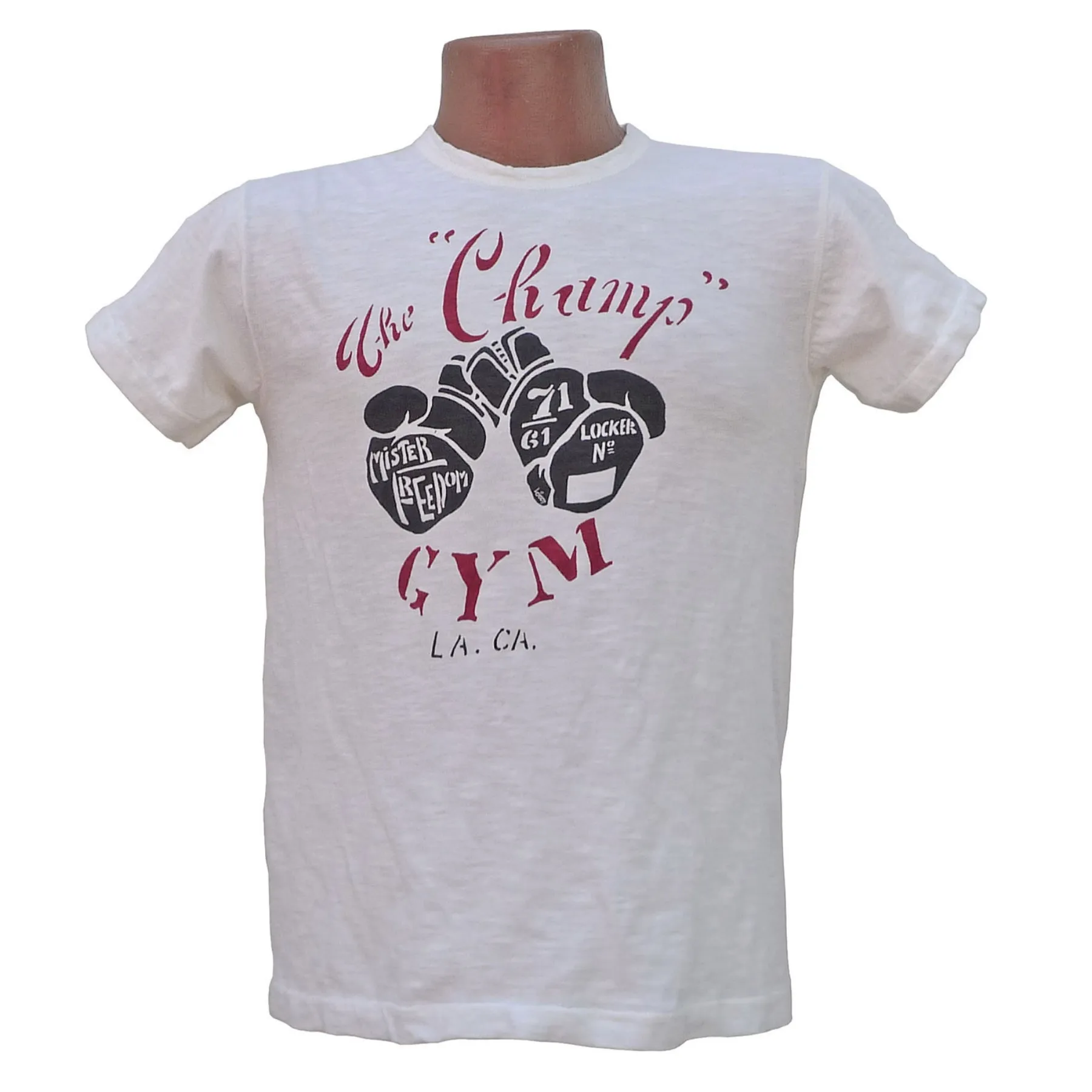 Shop Tee "The Champ" White Lightweight Fabric NonIrritatingTags