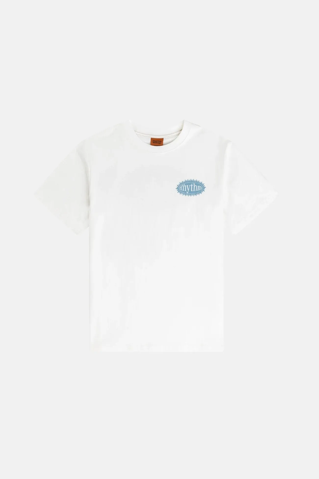Fashionable Fit Ritmo Printed Vintage Short Sleeve T-Shirt Vintage White