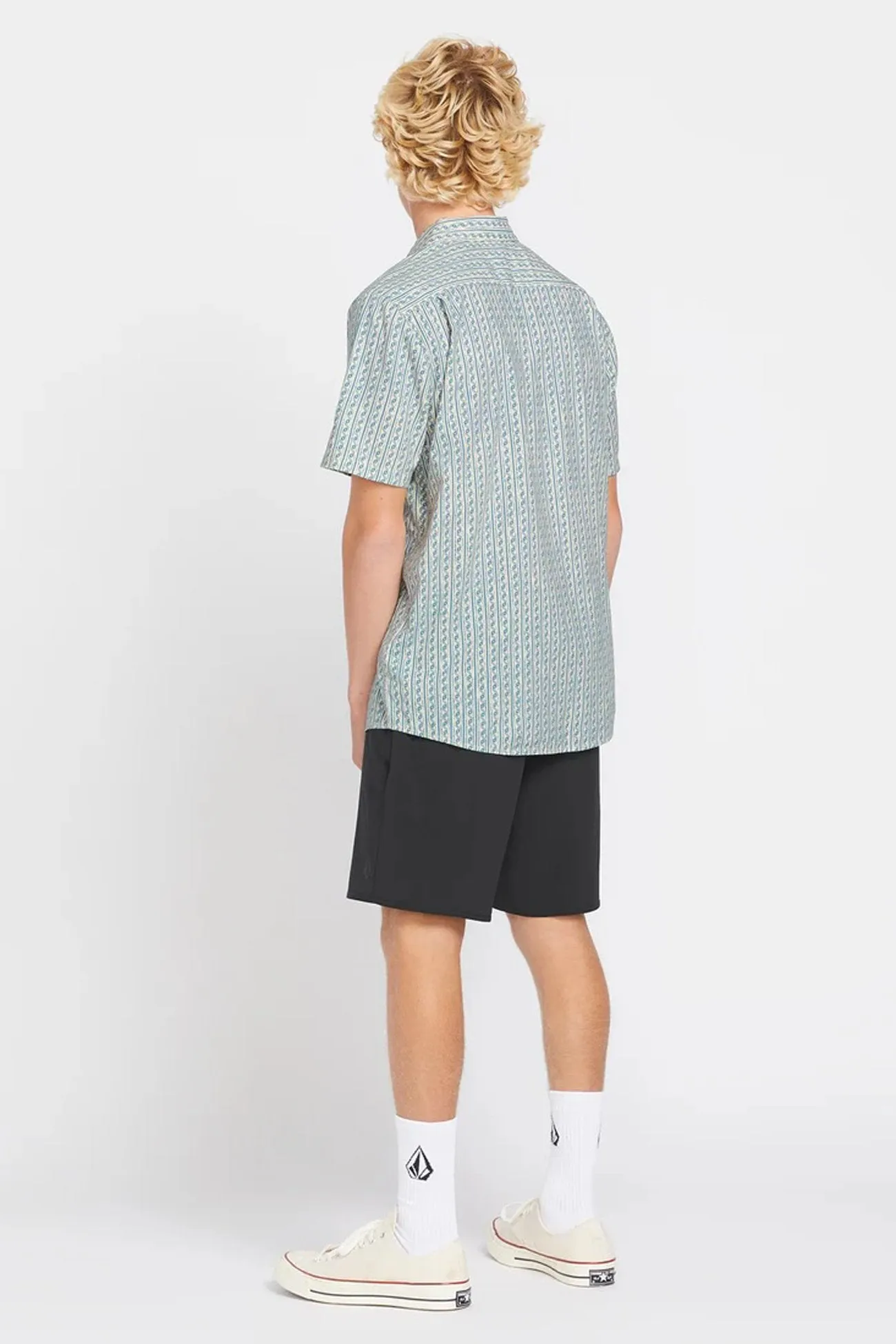 Scaler Stone Woven Short Sleeve Shirt Dirty White SeamlessDesign LowImpact Dye Process