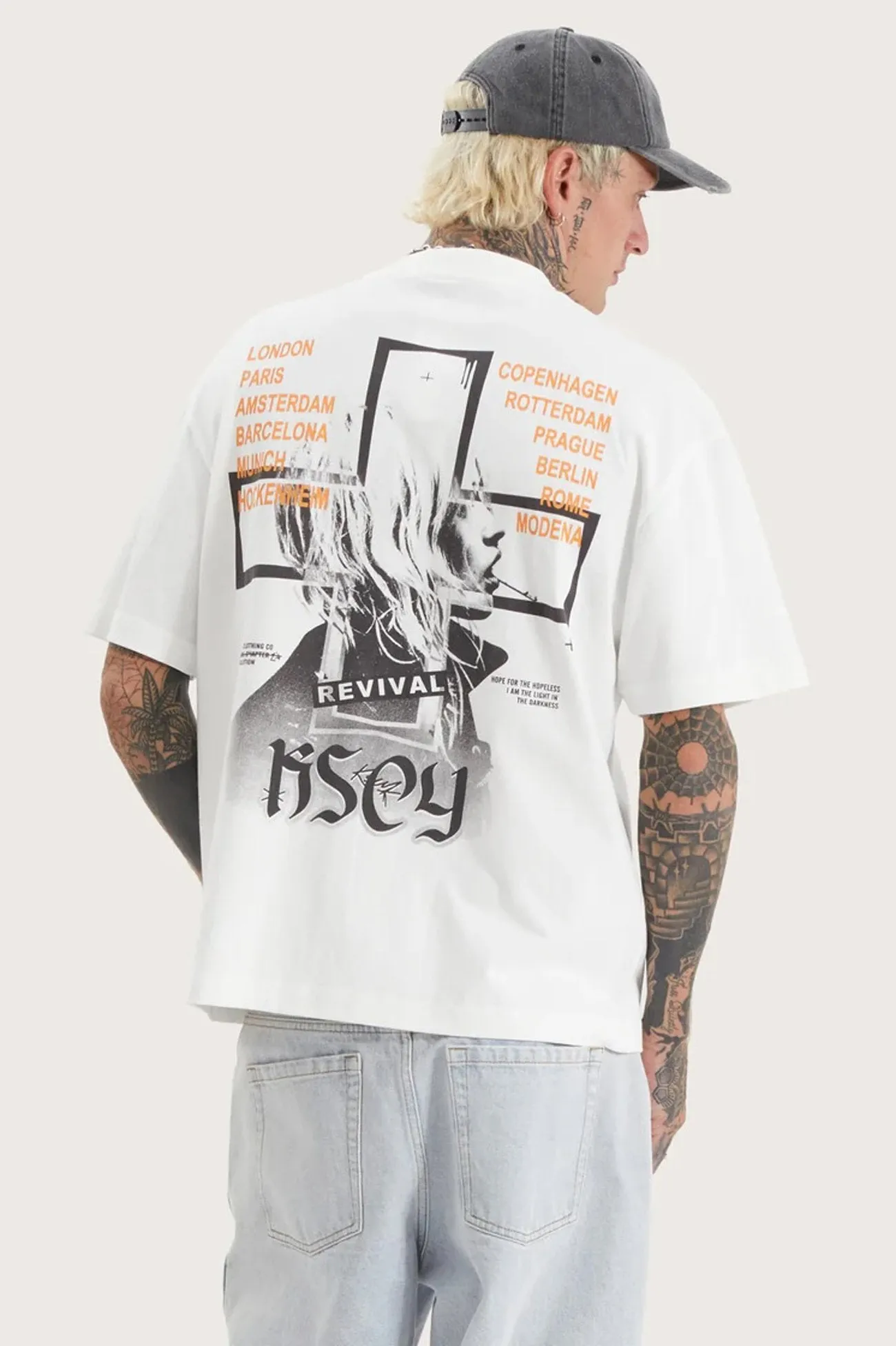Vage Street Tee Natural White LongWearingComfort Summer Dress