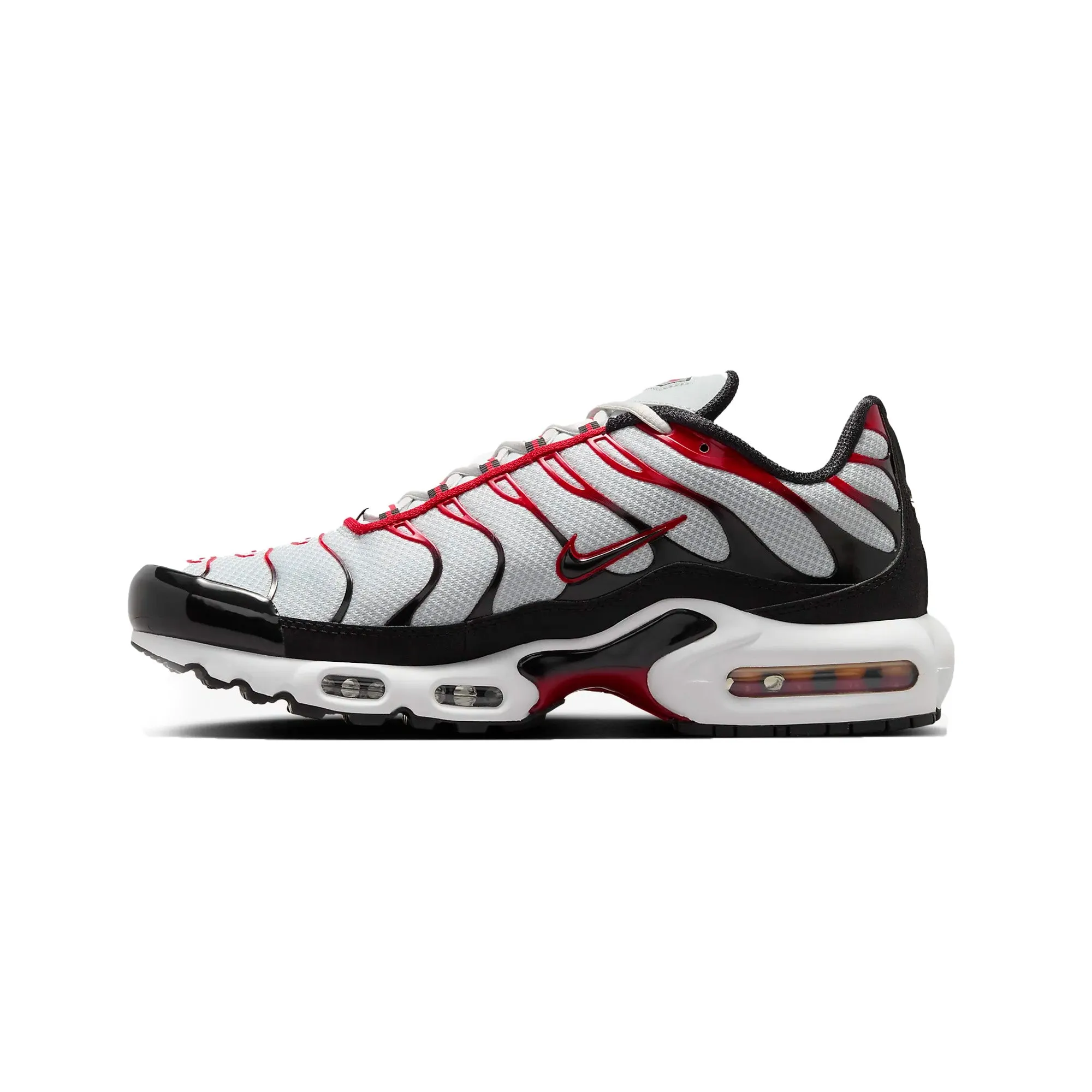 Nike Air Max Plus TN 'Pure Platinum Black University Red' Rolling Transition Sporty Design