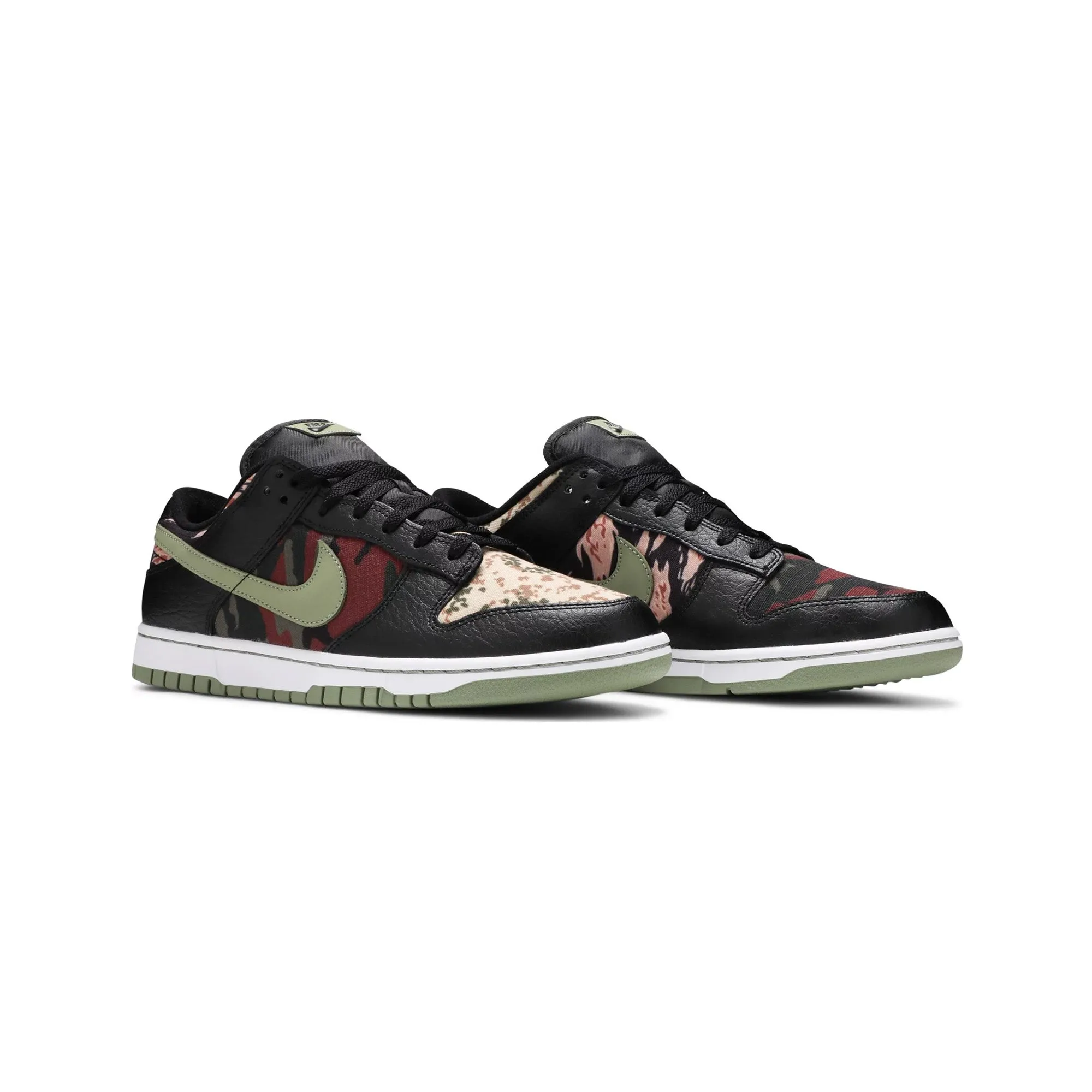 Nike Dunk Low 'Black Crazy Camo' (2021) Modern Fit Synthetic Leather Panels