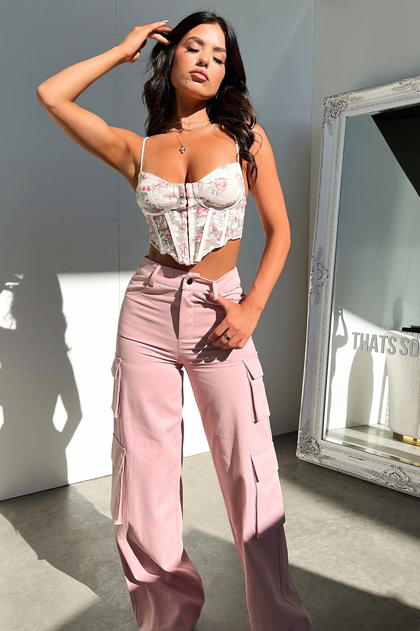 Venus Cargo Pants - Pink Flattering Design Movement Support