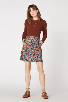 Double Needle Stitching Foxy Garden Skirt