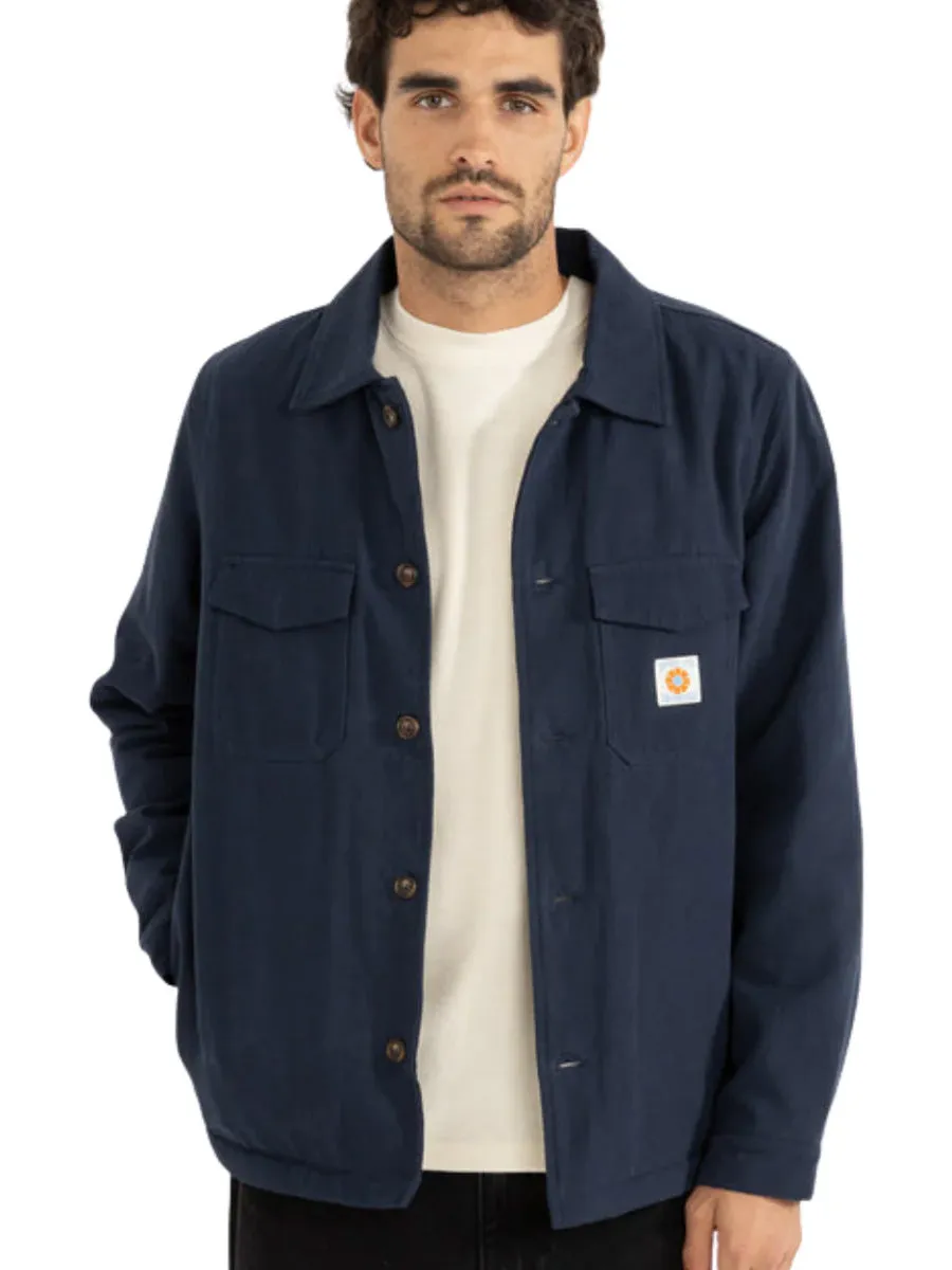 RHYTHM SHERPA LINED WORK SHIRT - NAVY BreathableFabricTech Moisture wicking