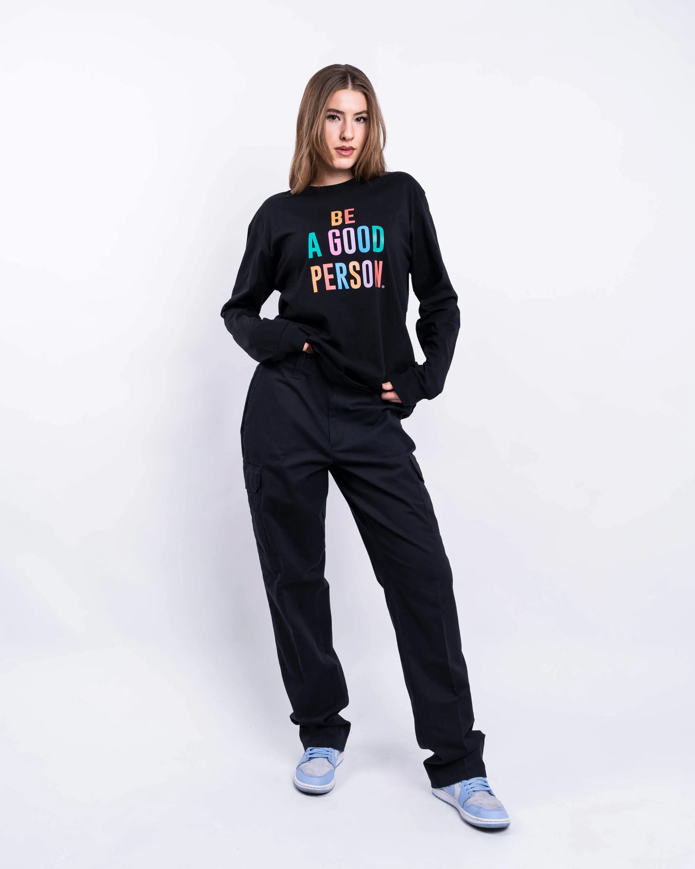 AbrasionResistantFabric GarmentWashedFinish Signature Long Sleeve - Black Color Spectrum