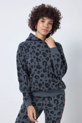 shopping spree Grey Leopard Hoodie