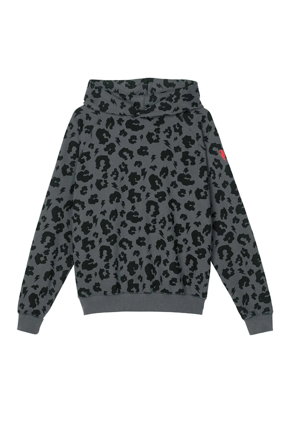 Grey Leopard Hoodie Coyote like Flexible Waist