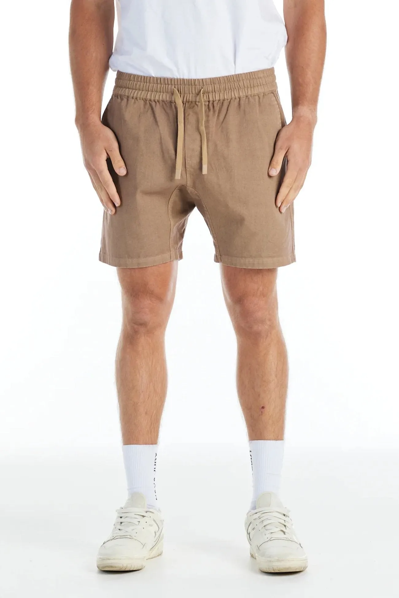 Villa Short Taupe QuickDryTech Breathable Weave Fabric