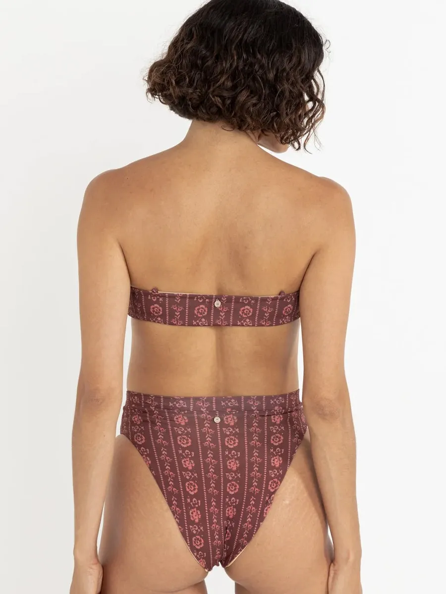 Utility Pockets VINTAGE FLORAL HI WAIST BIKINI BOTTOM