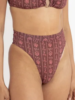 VINTAGE FLORAL HI WAIST BIKINI BOTTOM ThermalInsulation Active Appeal