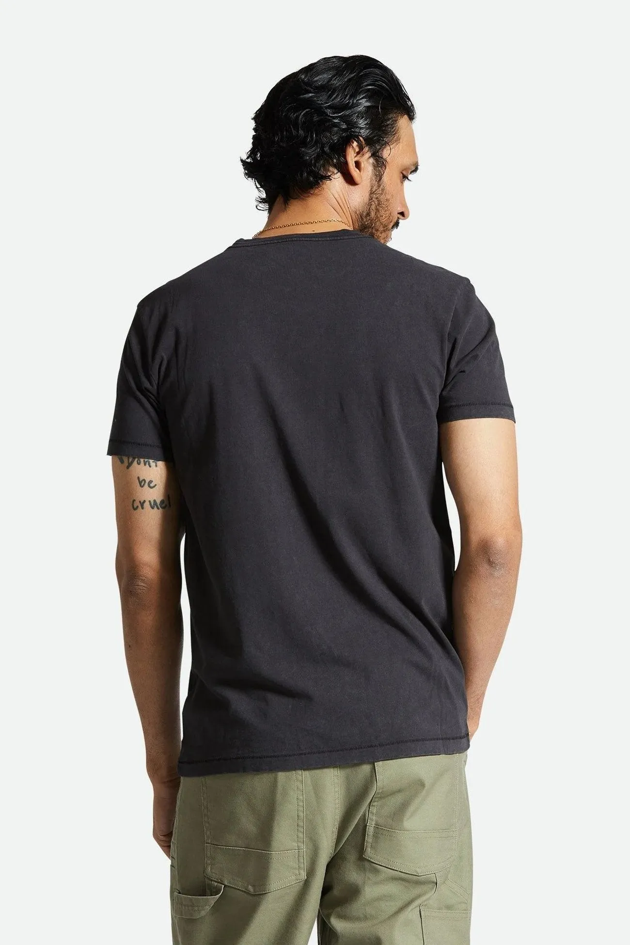 Vintage Reserve Short Sleeve Tee Black Sol Wash AntiBacterial Coating High Visibility Trim
