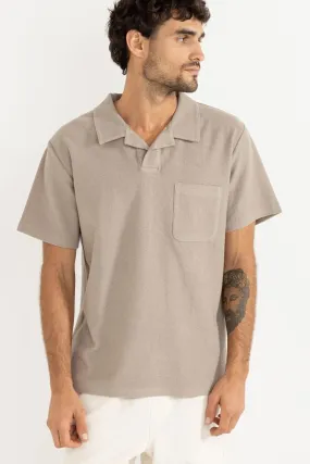Vintage Terry Polo Stone Compression Fit Wind Resistant Fabric
