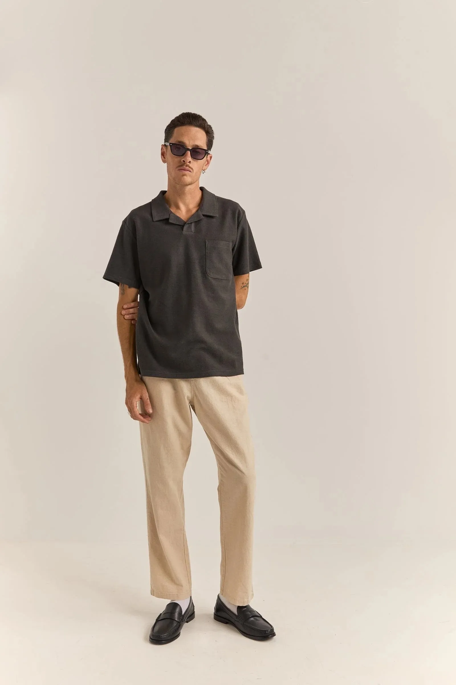 Vintage Terry Polo Vintage Black EasyCare Fabric