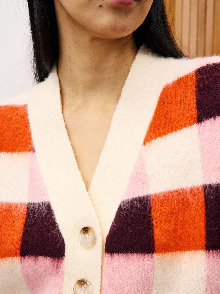 Minimalist Aesthetic Ergonomic Fit Design VIOLA CARDIGAN - ROSE