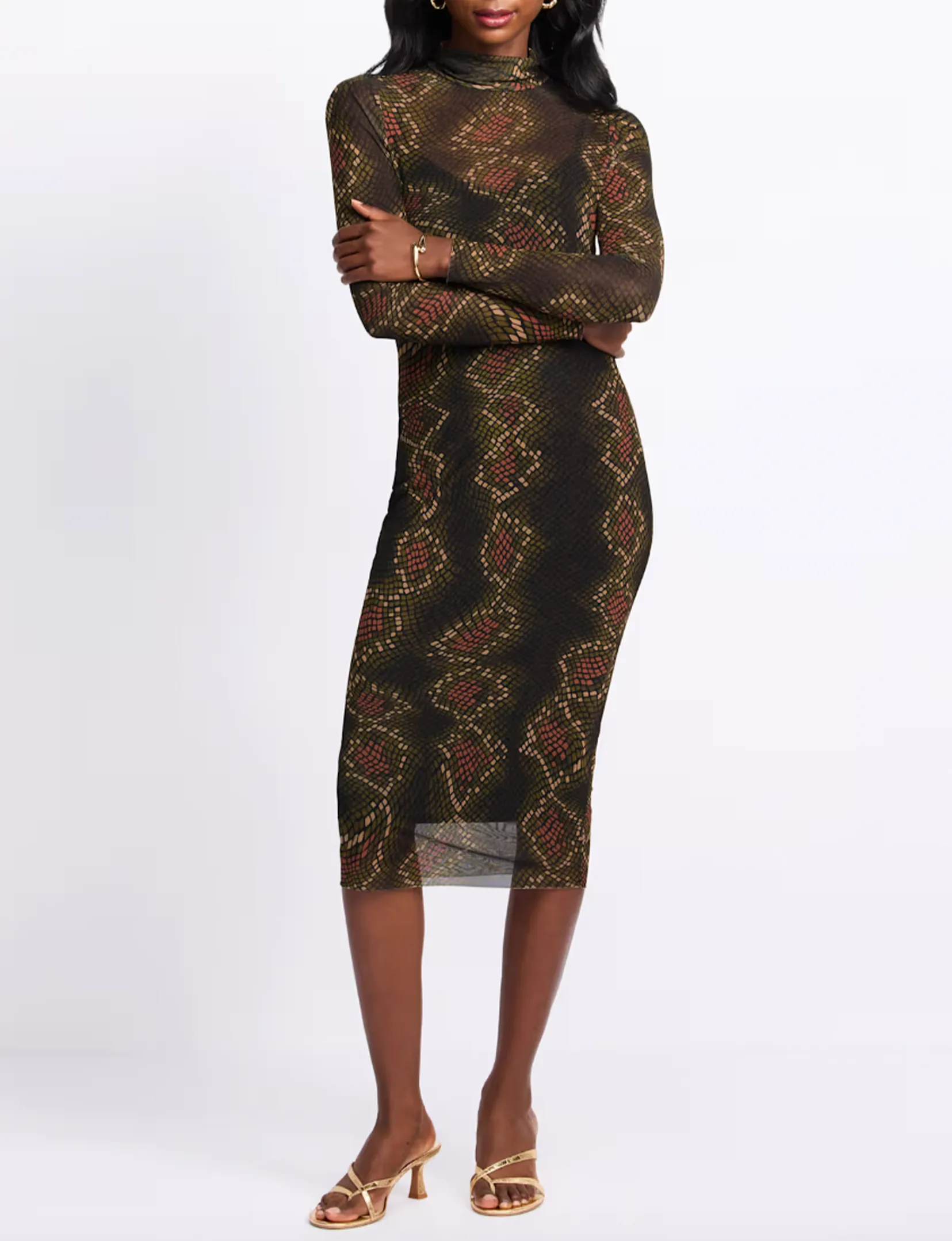 Smart Style Smart Layers Vivienne Dress, Fossil Brown