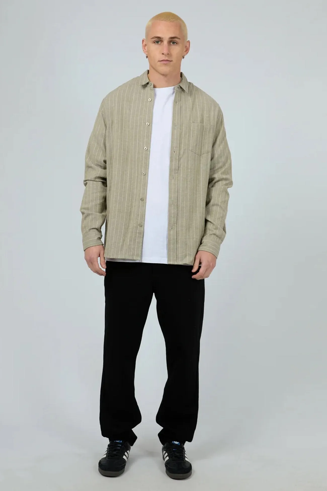 Walker Shirt Khaki Anti Pill Finish FourWay Stretch Fabric