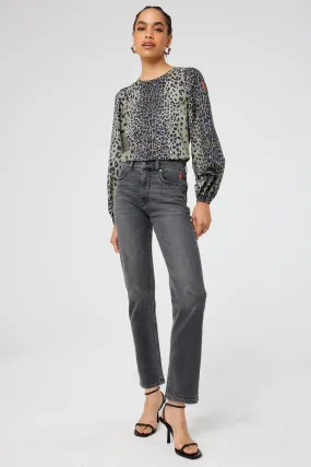 Washed Black Studded Boyfriend Jeans Movement Ease Seamless Design