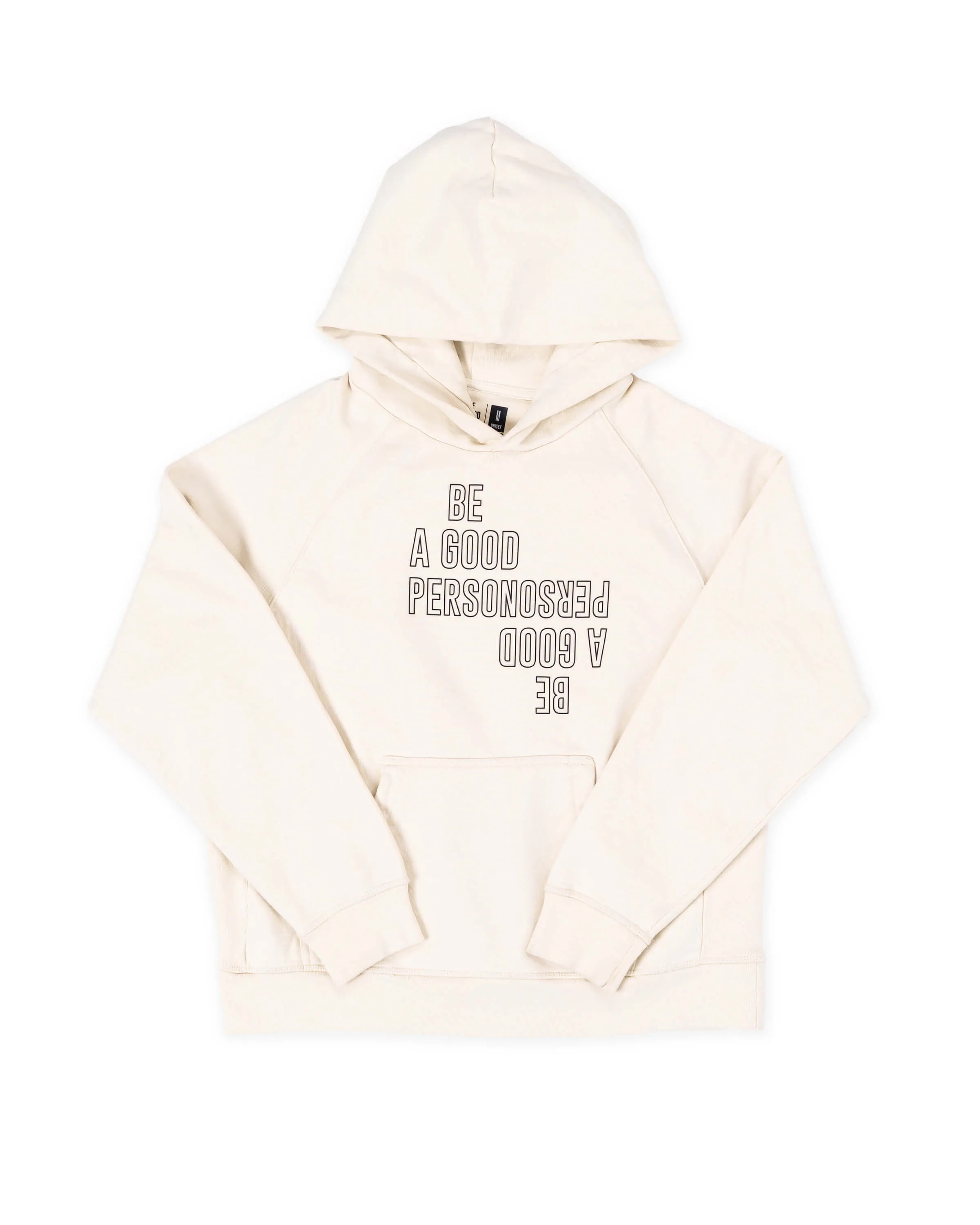 Reflection Heavyweight Hoodie - Natural Non Restrictive Collar