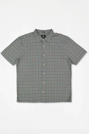 Contrast Stitch Accent Thermochromic Color Shift Tech Lynnfield Short Sleeve Shirt Pewter