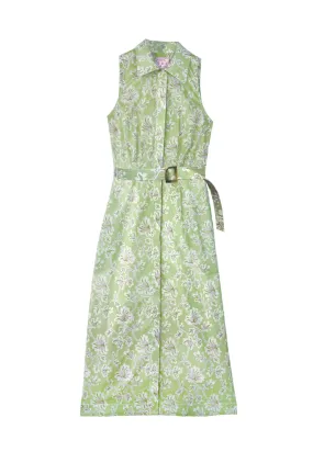 Romantic Hour Versatile Touch Buru x PBL Maxine Shirtdress - Green Floral