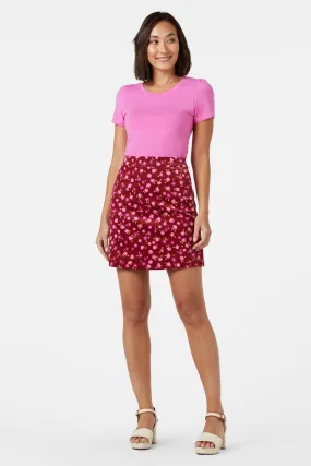 All-day Comfort Danielle Ditsy Cord Skirt