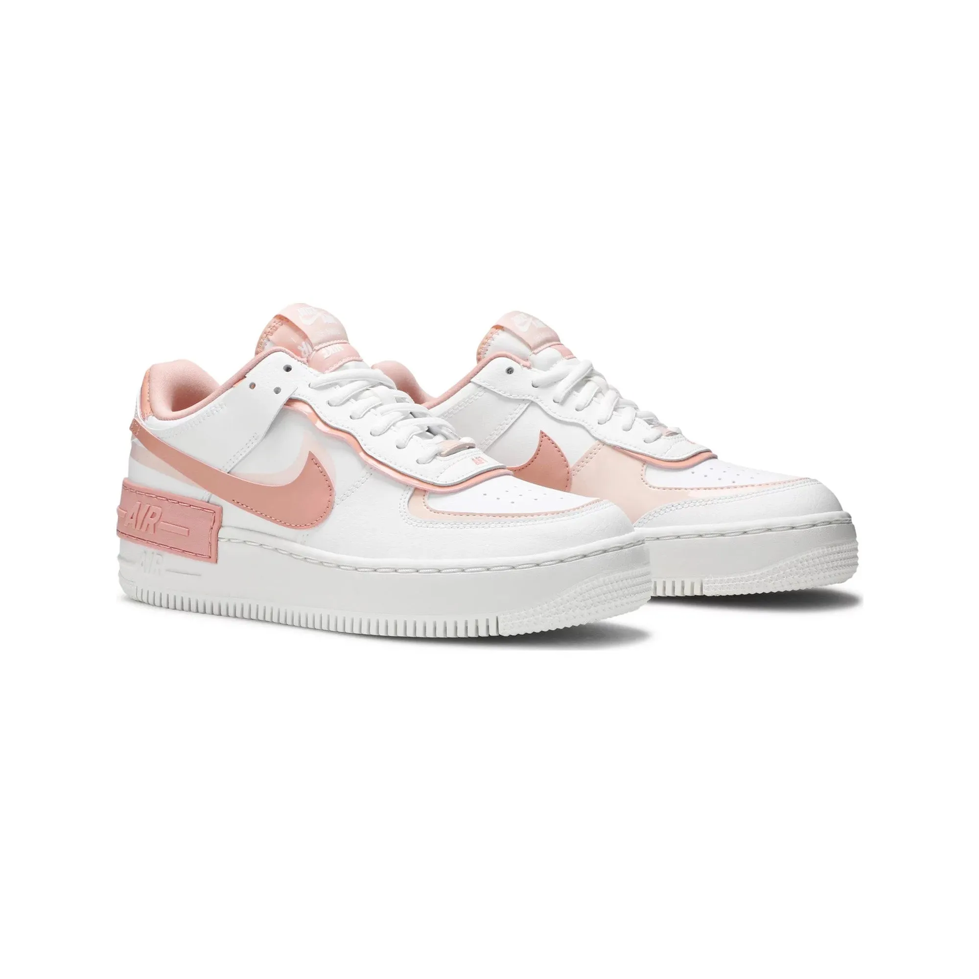 Nike Air Force 1 Low Shadow 'White Coral Pink' Women's (2020) Odor Control Insole Sleek Shape